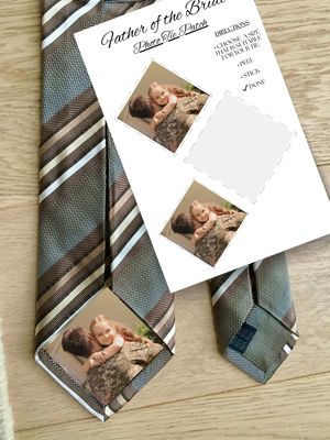 Father of the Bride Photo Tie Patch