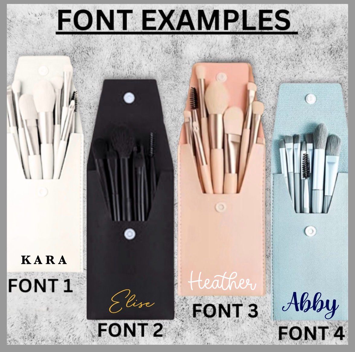 Personalized Travel Makeup Brush Set