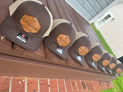 Groom’s Party Custom Leather SnapBack Patch Hats