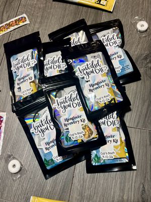 BUT DID YOU DIE?” – 7-Piece Hangover Kit | Wedding &amp; Bachelorette Favor Bag