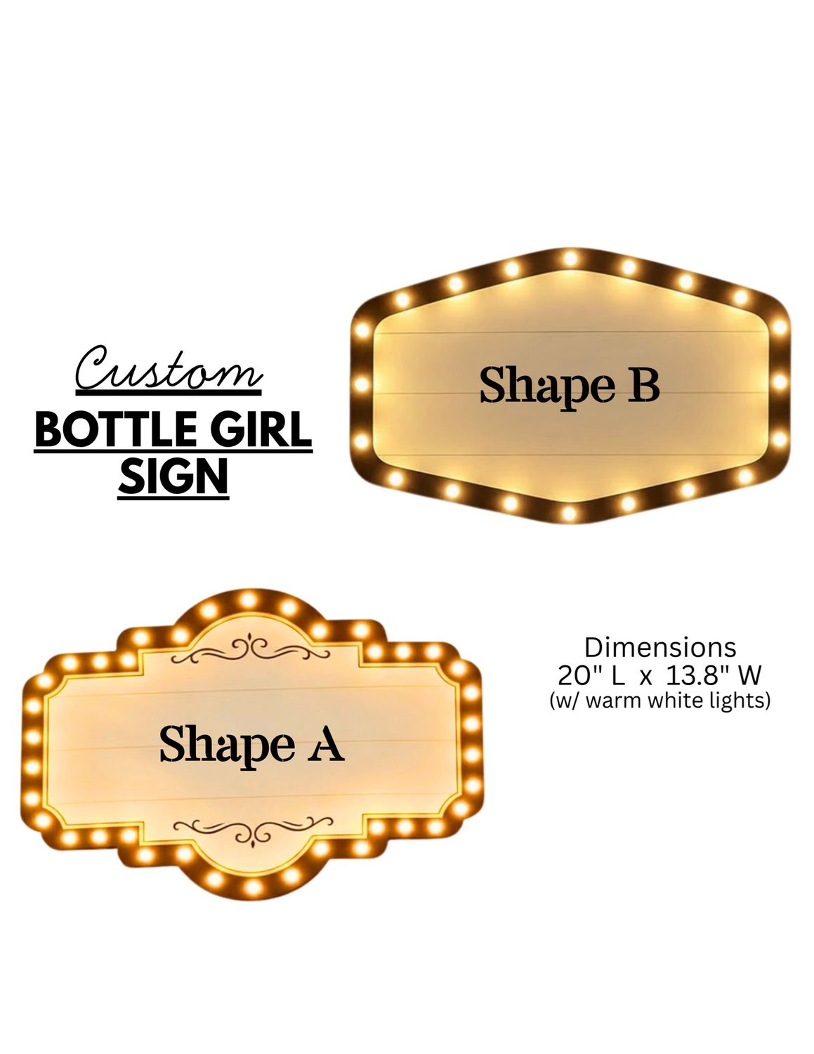 Bottle Girl Marquee Sign 20”