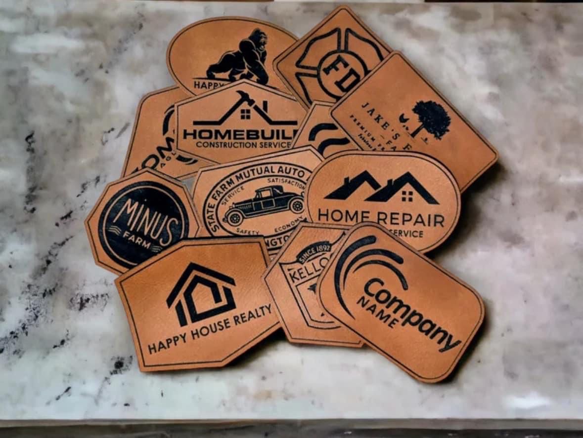 Engraved Leather patches