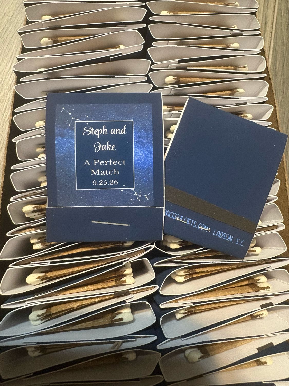 Custom Graphic Designed MATCHBOOK or MATCHBOX Favors