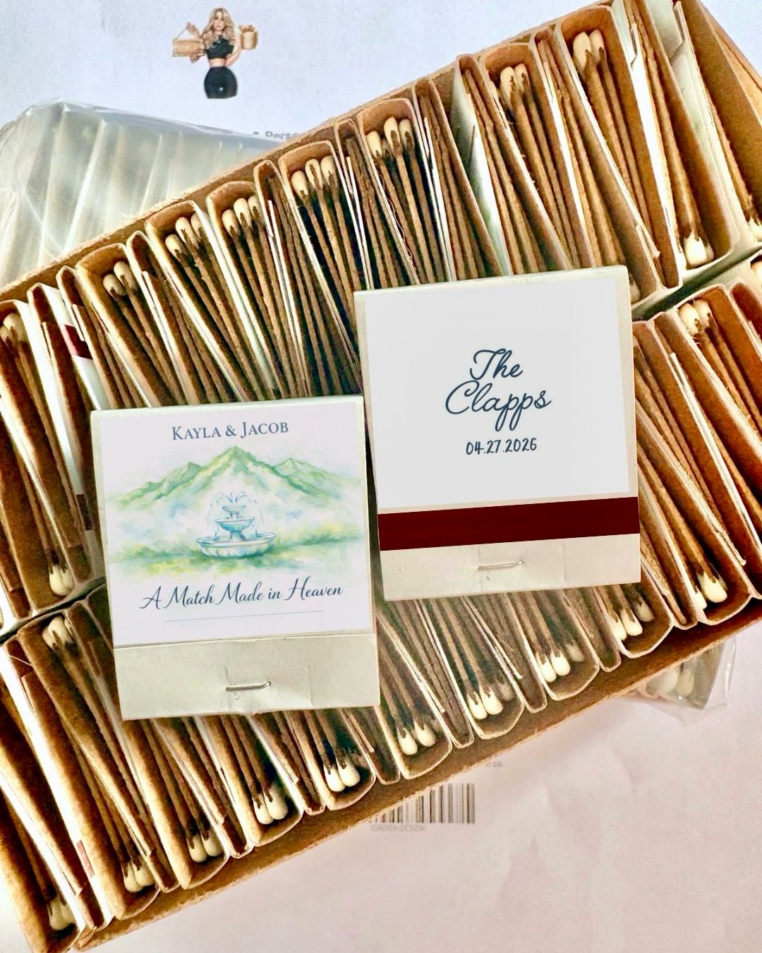 Custom Graphic Designed MATCHBOOK or MATCHBOX Favors
