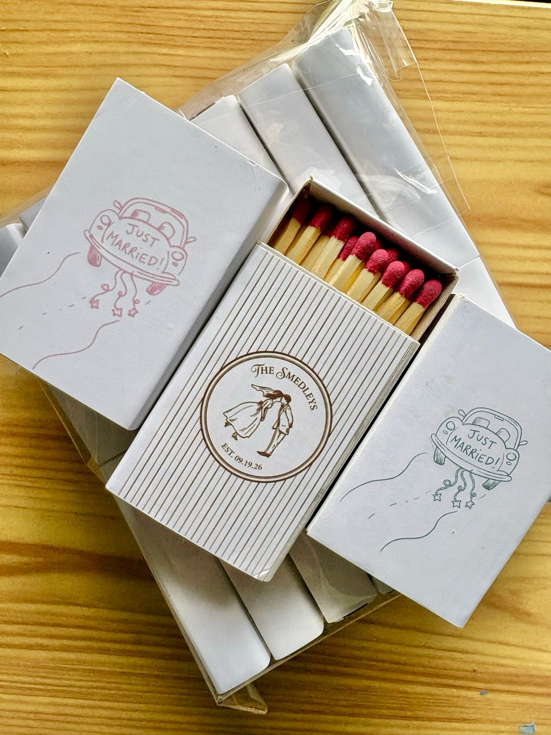 Custom Graphic Designed MATCHBOOK or MATCHBOX Favors