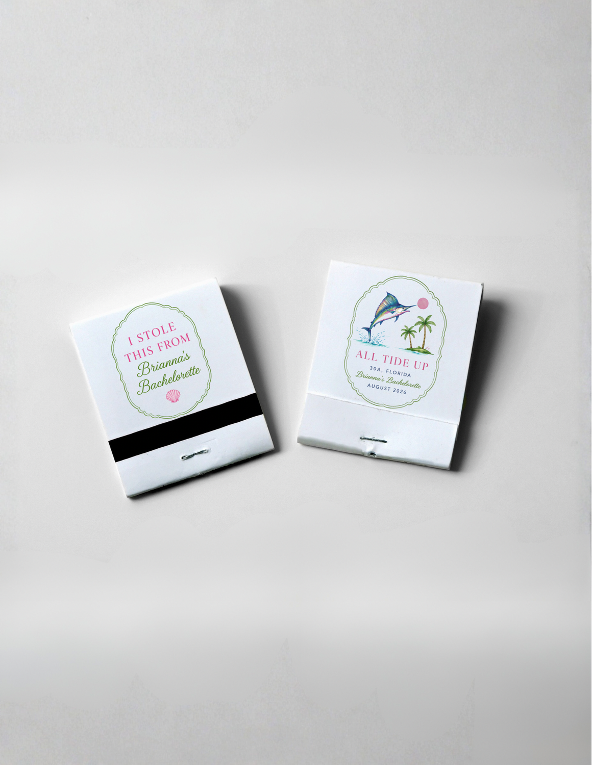 Custom Graphic Designed MATCHBOOK or MATCHBOX Favors