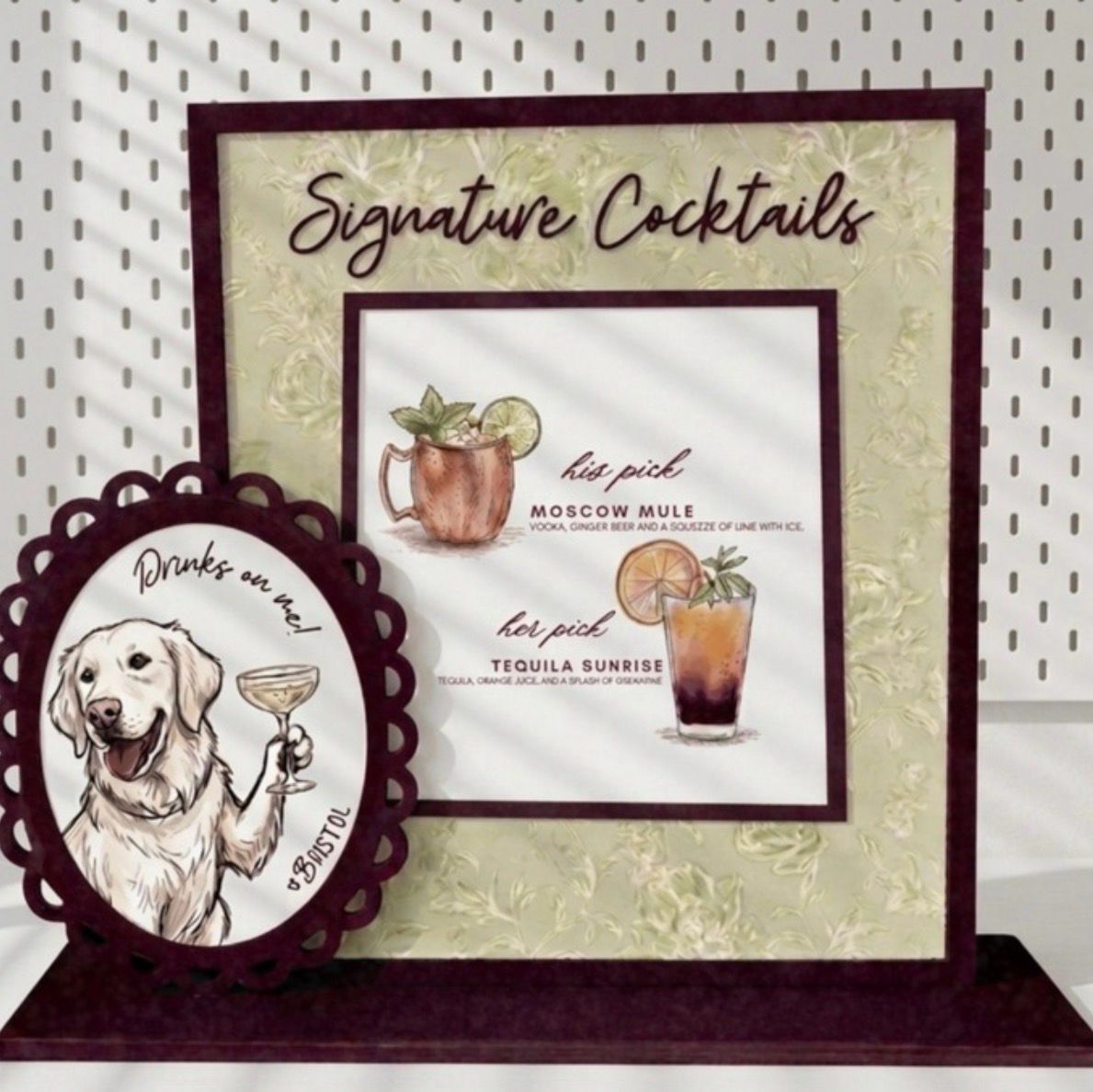 Layered Wedding Bar Sign + Mini