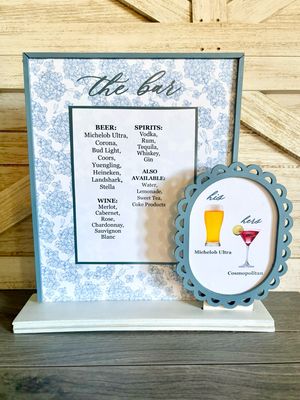 Layered Wedding Bar Sign + Mini