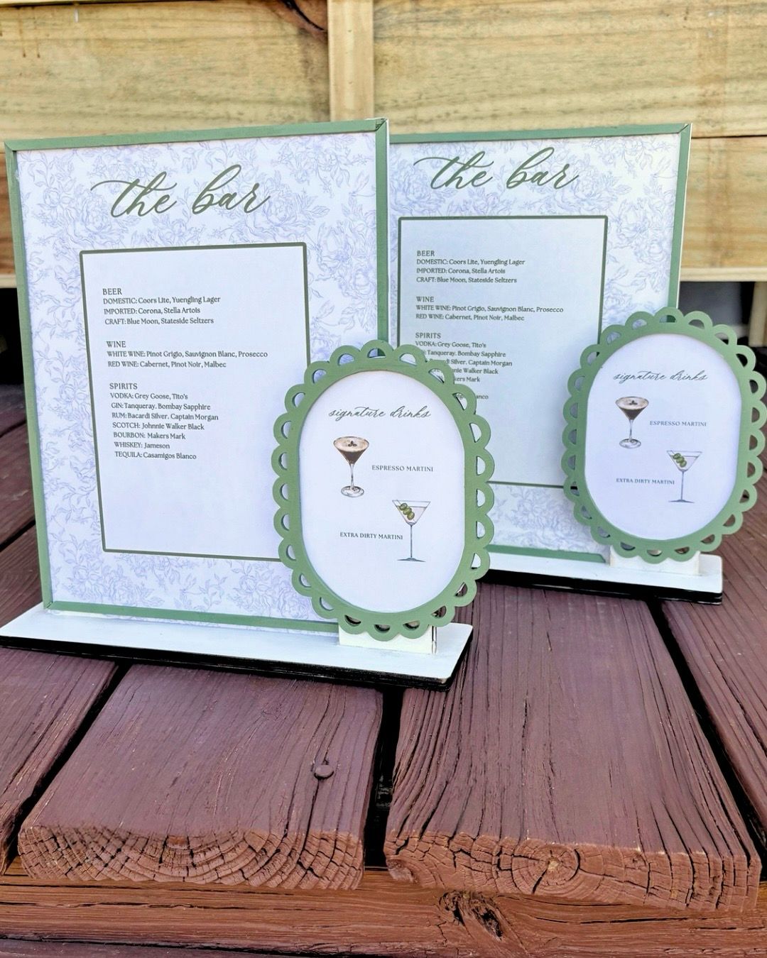Layered Wedding Bar Sign + Mini