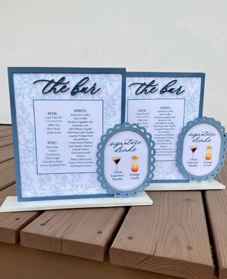 Layered Wedding Bar Sign + Mini