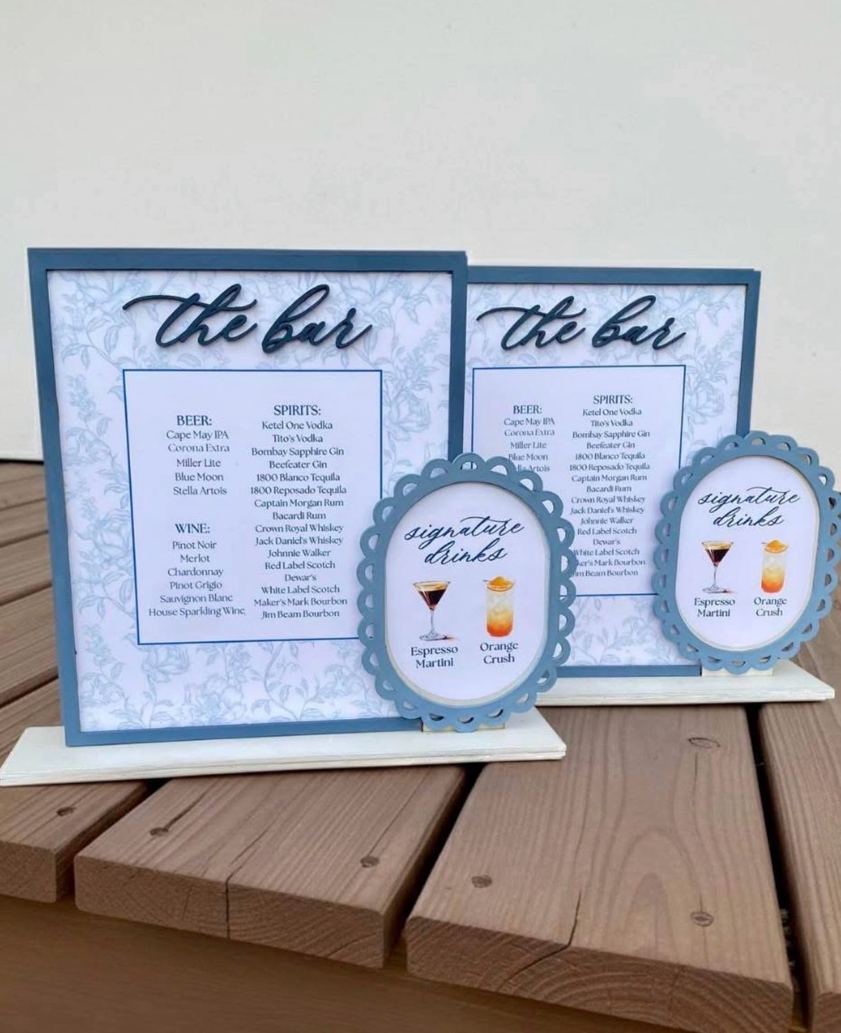 Layered Wedding Bar Sign + Mini