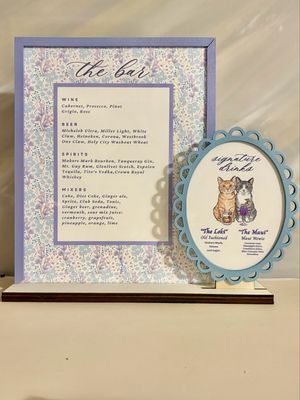 Layered Wedding Bar Sign + Mini