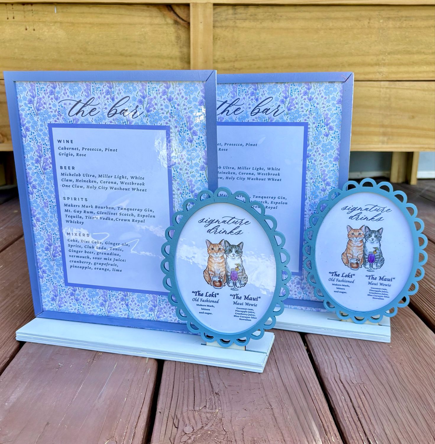 Layered Wedding Bar Sign + Mini