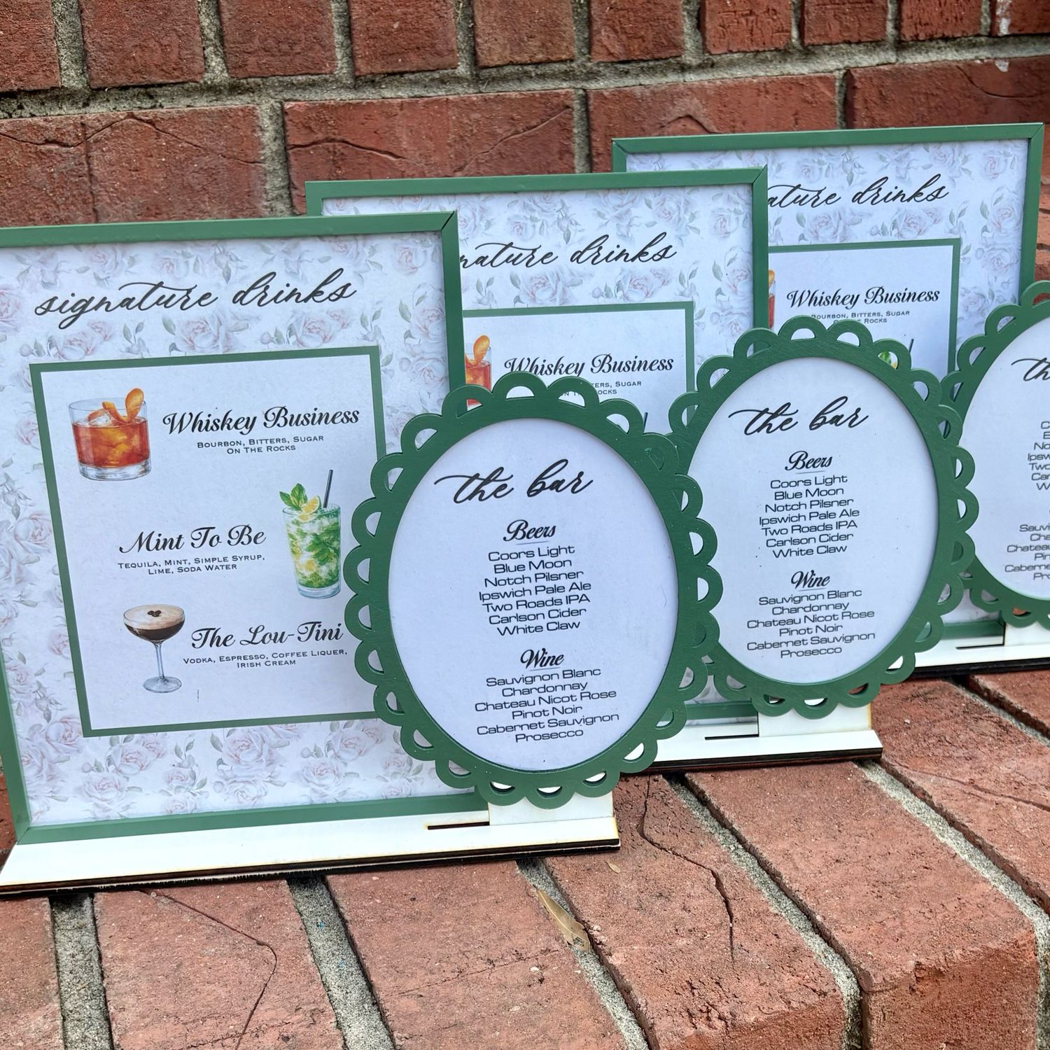 Floral Bar Menu + Signature Cocktail Mini