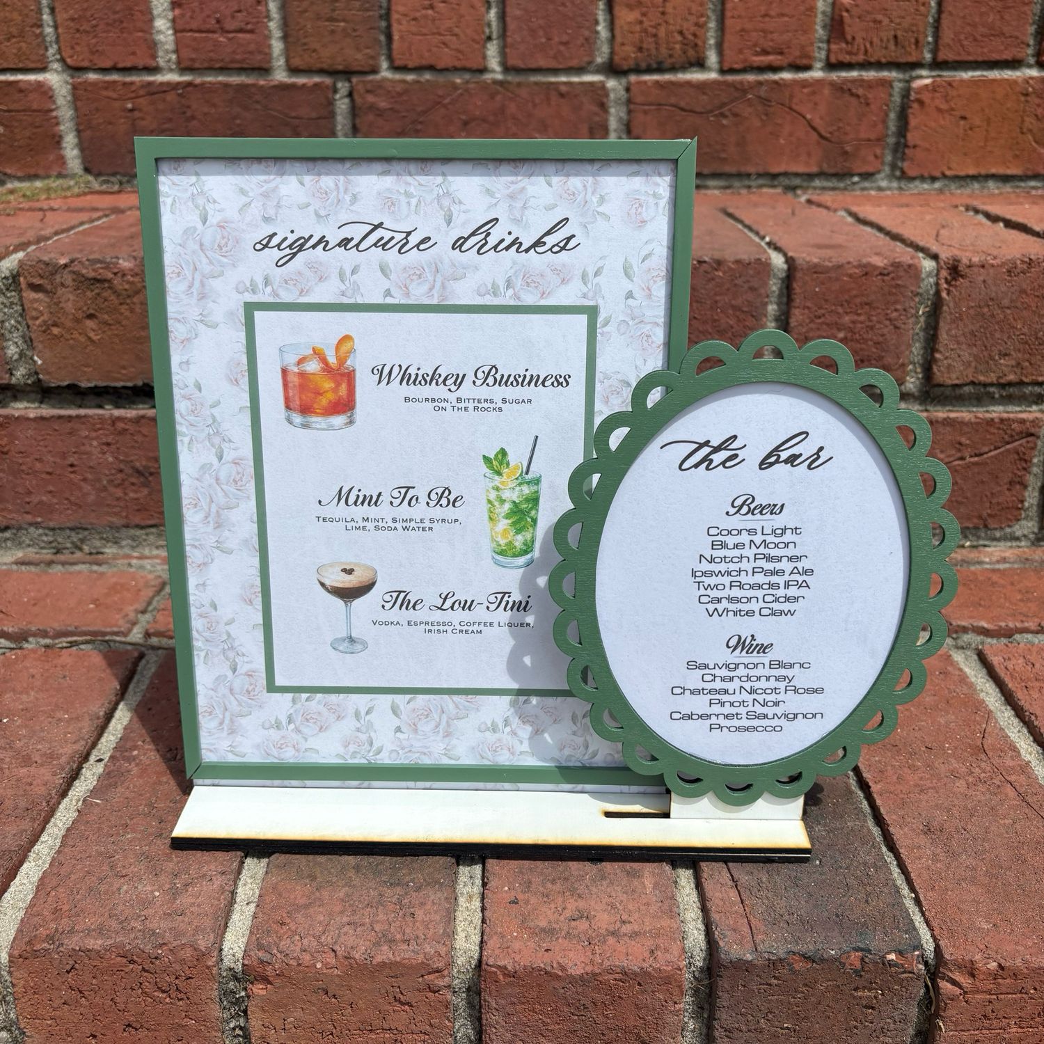 Floral Bar Menu + Signature Cocktail Mini