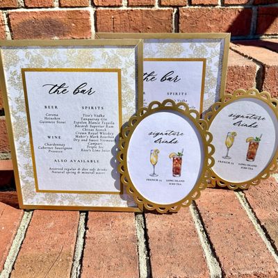 Floral Bar Menu + Signature Cocktail Mini
