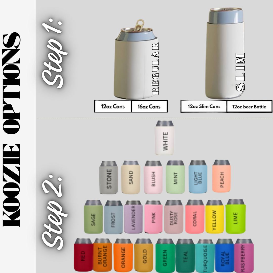 Pets Illustration Wedding Koozies / 1 or 2 Sides