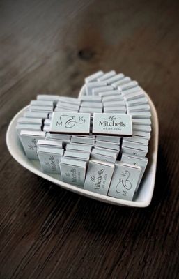 Monogrammed MATCHBOOK or MATCHBOX Wedding Favors