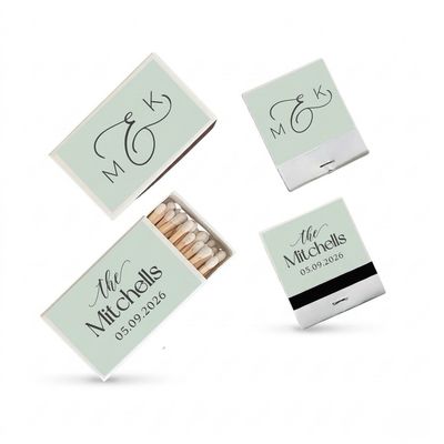 Monogrammed MATCHBOOK or MATCHBOX Wedding Favors