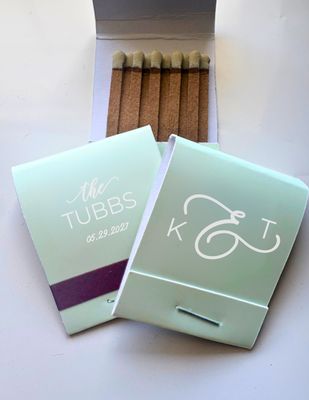 Monogrammed MATCHBOOK or MATCHBOX Wedding Favors