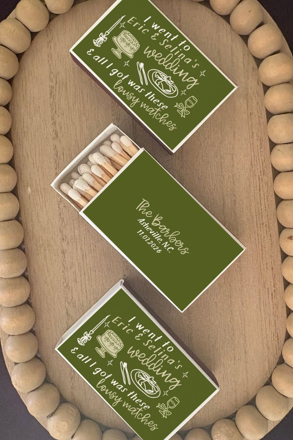 Lousy Matchds MATCHBOOK or MATCHBOX Wedding Favors