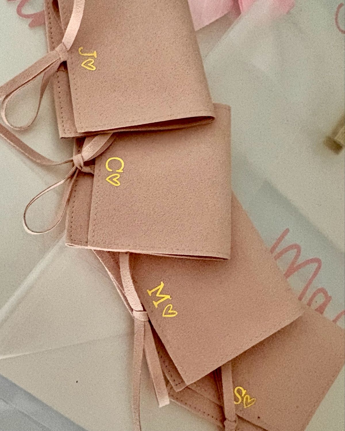 Personalized Suede Jewelry Pouch