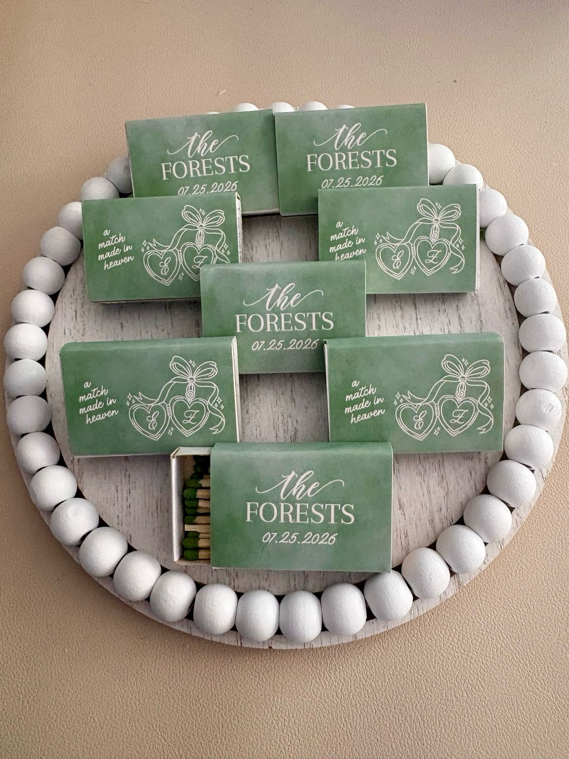 Heart Locket MATCHBOOK Wedding Favors