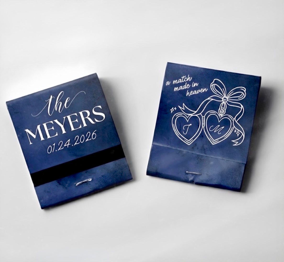 Heart Locket MATCHBOOK Wedding Favors