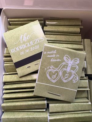 Heart Locket MATCHBOOK Wedding Favors