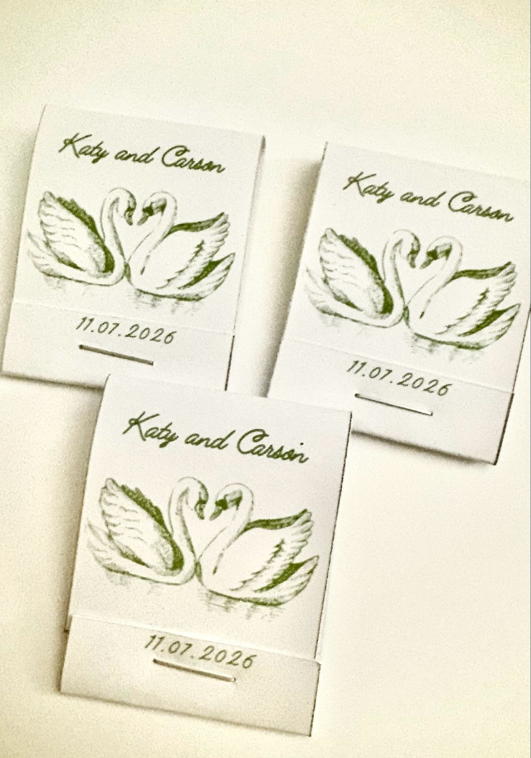 Love Swans MATCHBOOKS