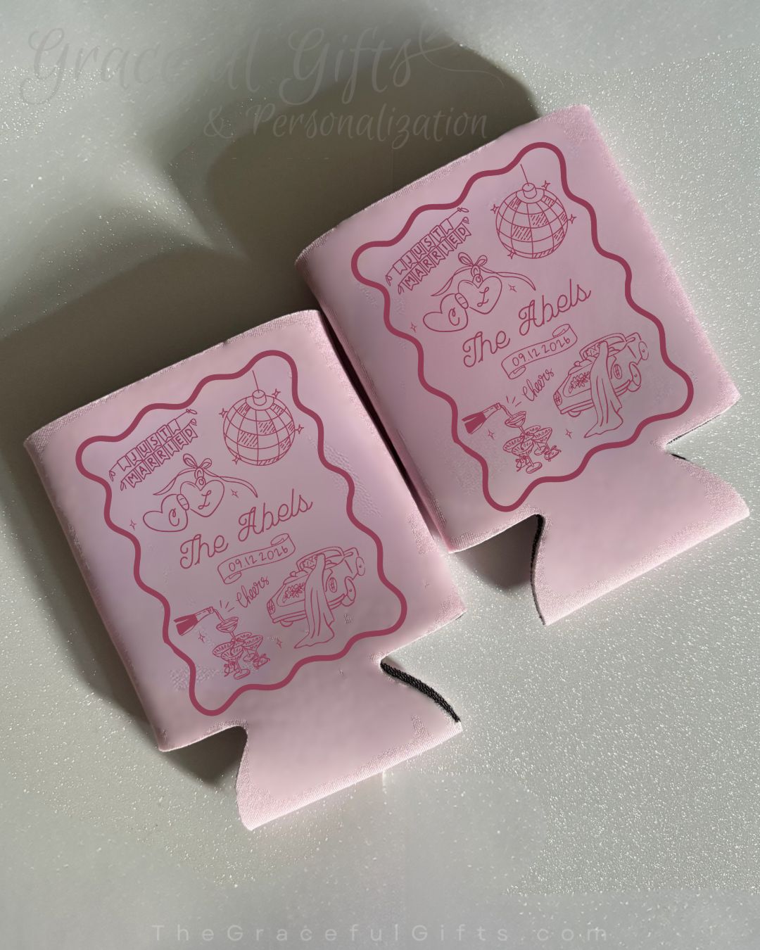 Coquette Wedding Koozies