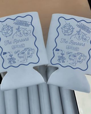 Coquette Wedding Koozies