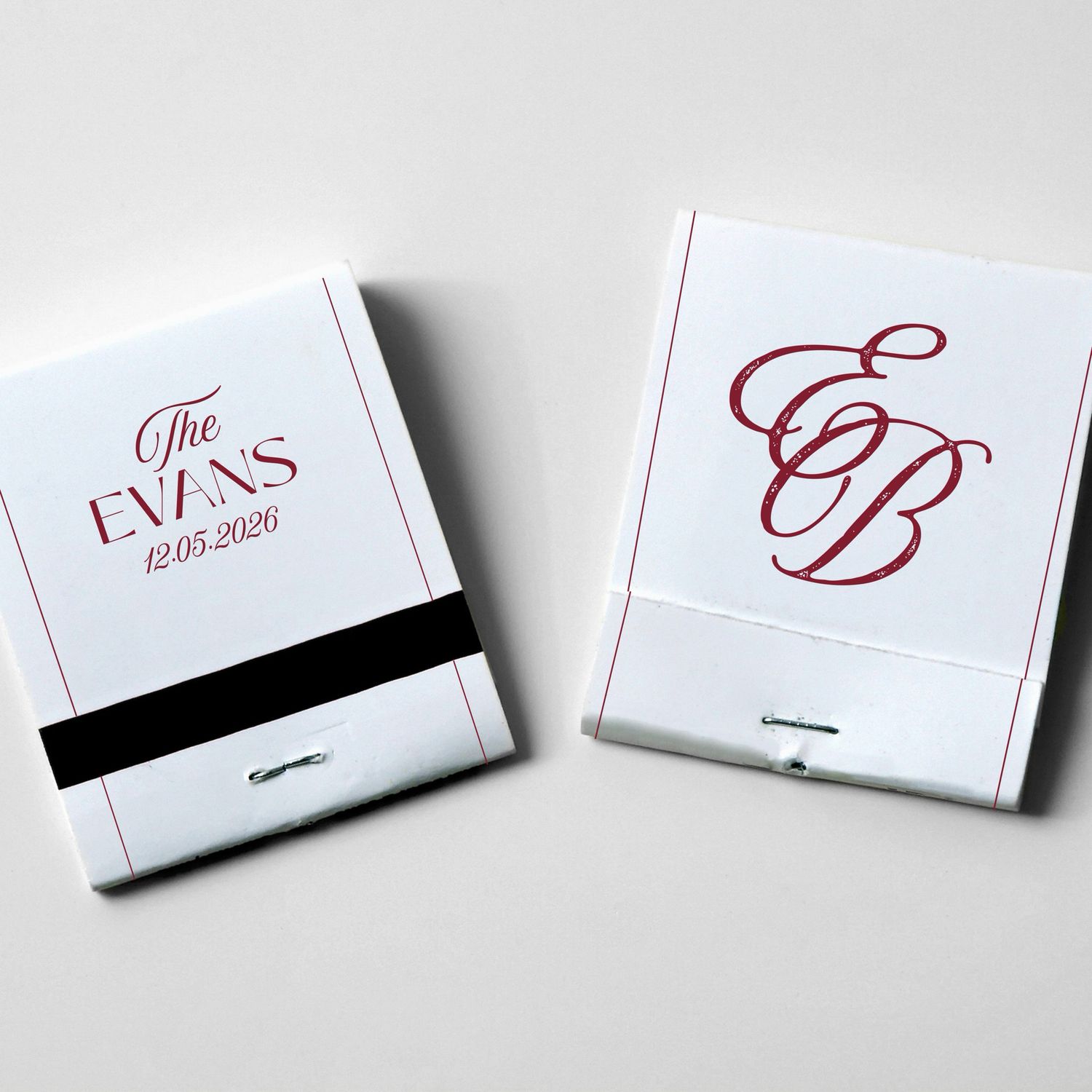 Monogrammed MATCHBOOK or MATCHBOX Wedding Favors