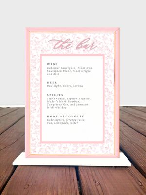 The Bar Menu | Framed Floral Print