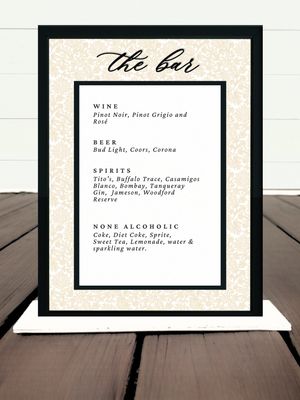 The Bar Menu | Framed Floral Print