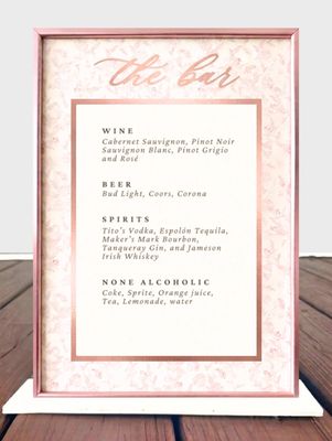The Bar Menu | Framed Floral Print