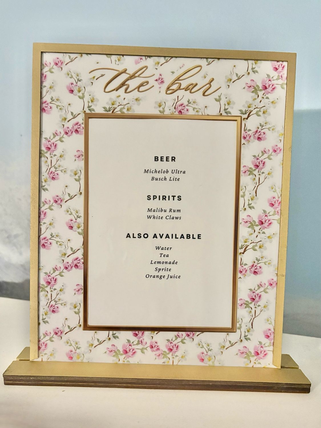 The Bar Menu | Framed Floral Print