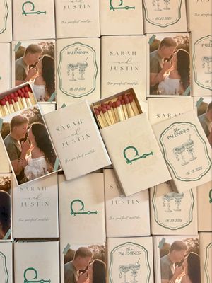 MATCHBOOK or MATCHBOX Wedding Favors // 3 Designs + Photo