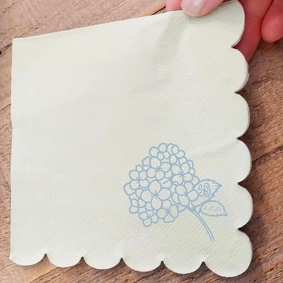 Custom Scalloped Cocktail Napkins