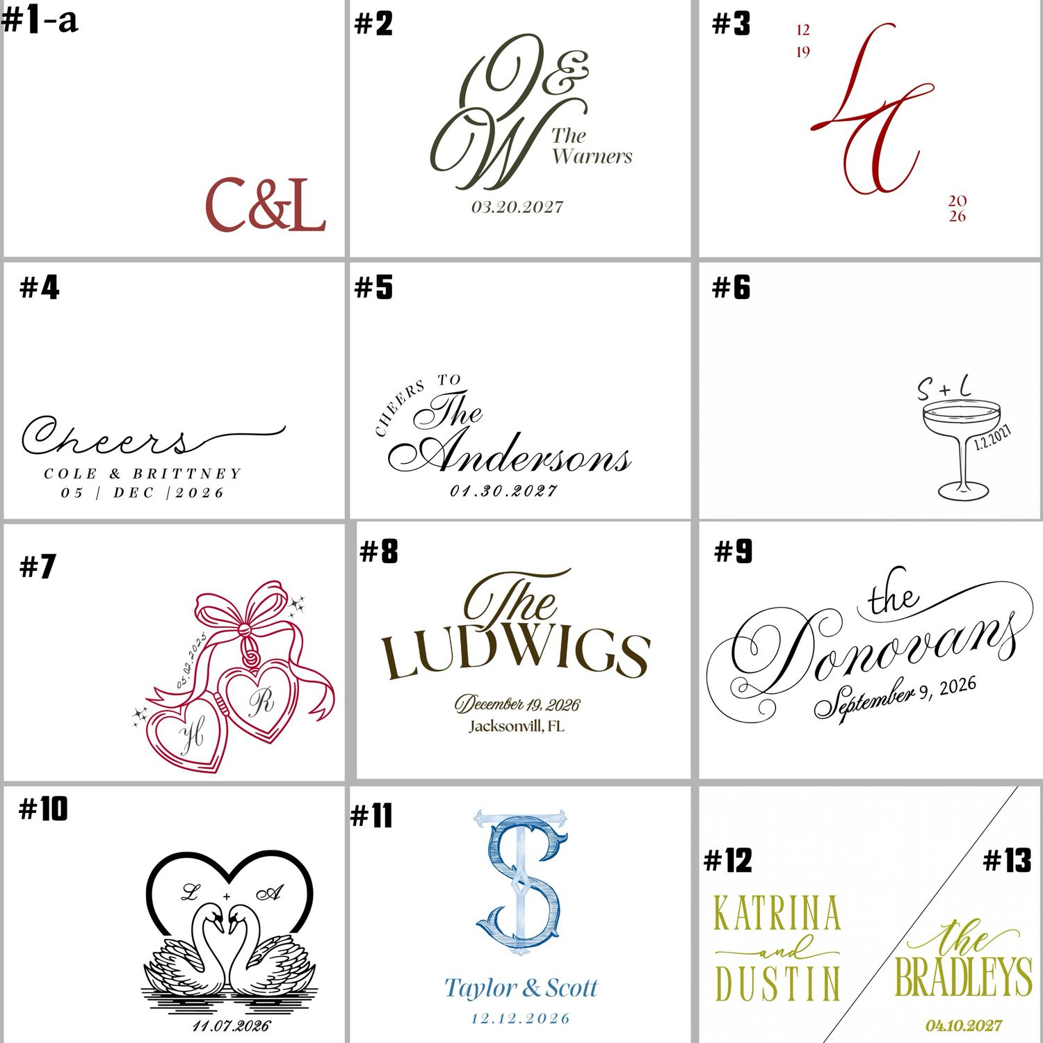 Customizable Cocktail Napkins // 13 Style Options