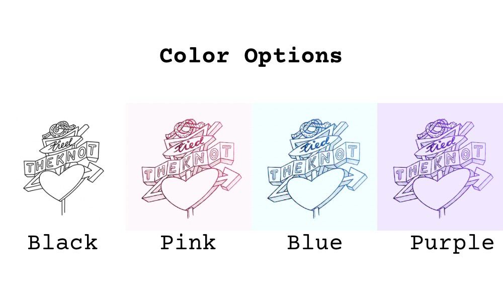 Tied The KNOT Retro Chapel Sign Matchbook