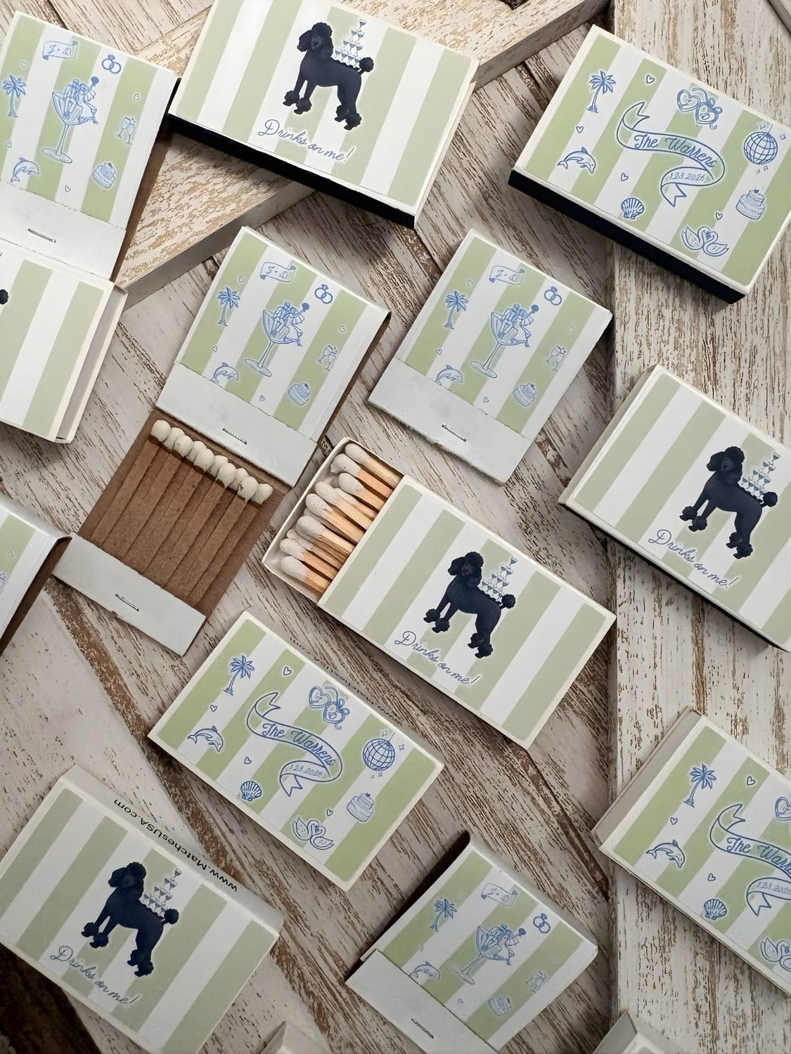 YOUR Wedding Collage Aesthetic MATCHBOOK or MATCHBOX Wedding Favors