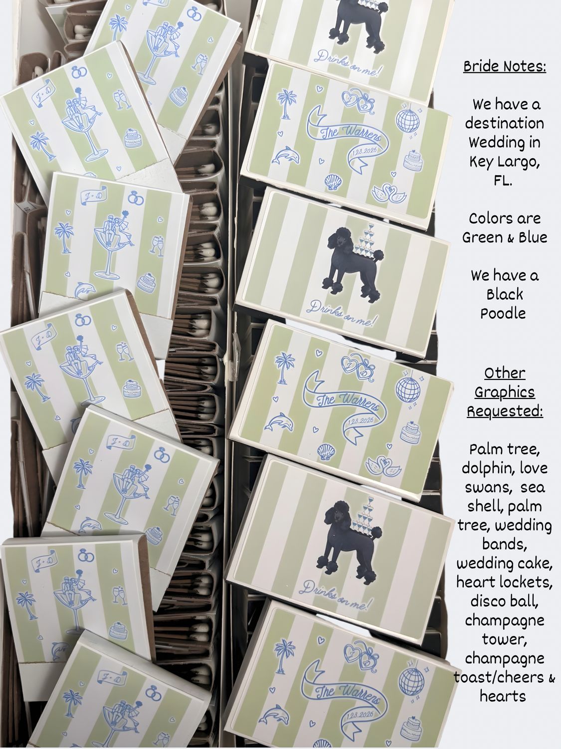 YOUR Wedding Collage Aesthetic MATCHBOOK or MATCHBOX Wedding Favors
