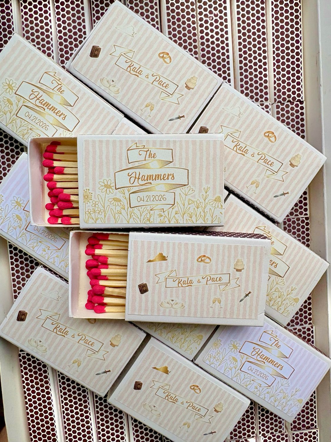 YOUR Wedding Collage Aesthetic MATCHBOOK or MATCHBOX Wedding Favors