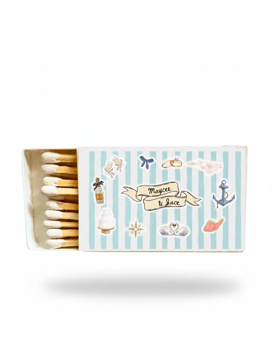 YOUR Wedding Collage Aesthetic MATCHBOOK or MATCHBOX Wedding Favors