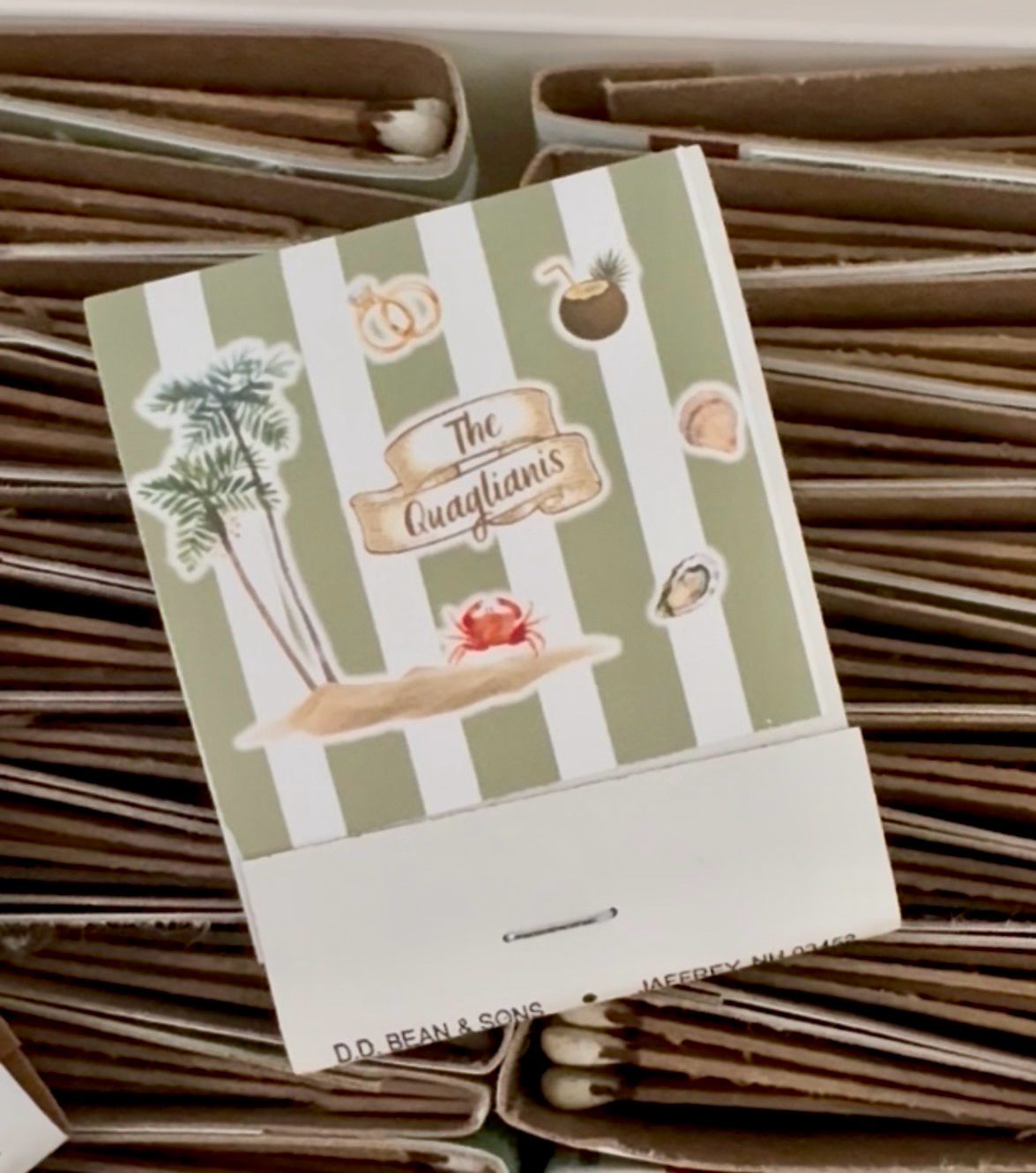 YOUR Love Story Collage MATCHBOOK or MATCHBOX Wedding Favors