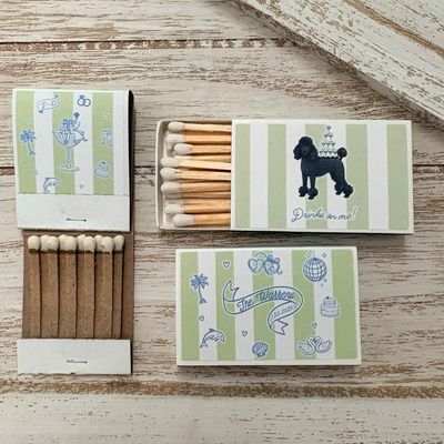 YOUR Love Story Collage MATCHBOOK or MATCHBOX Wedding Favors