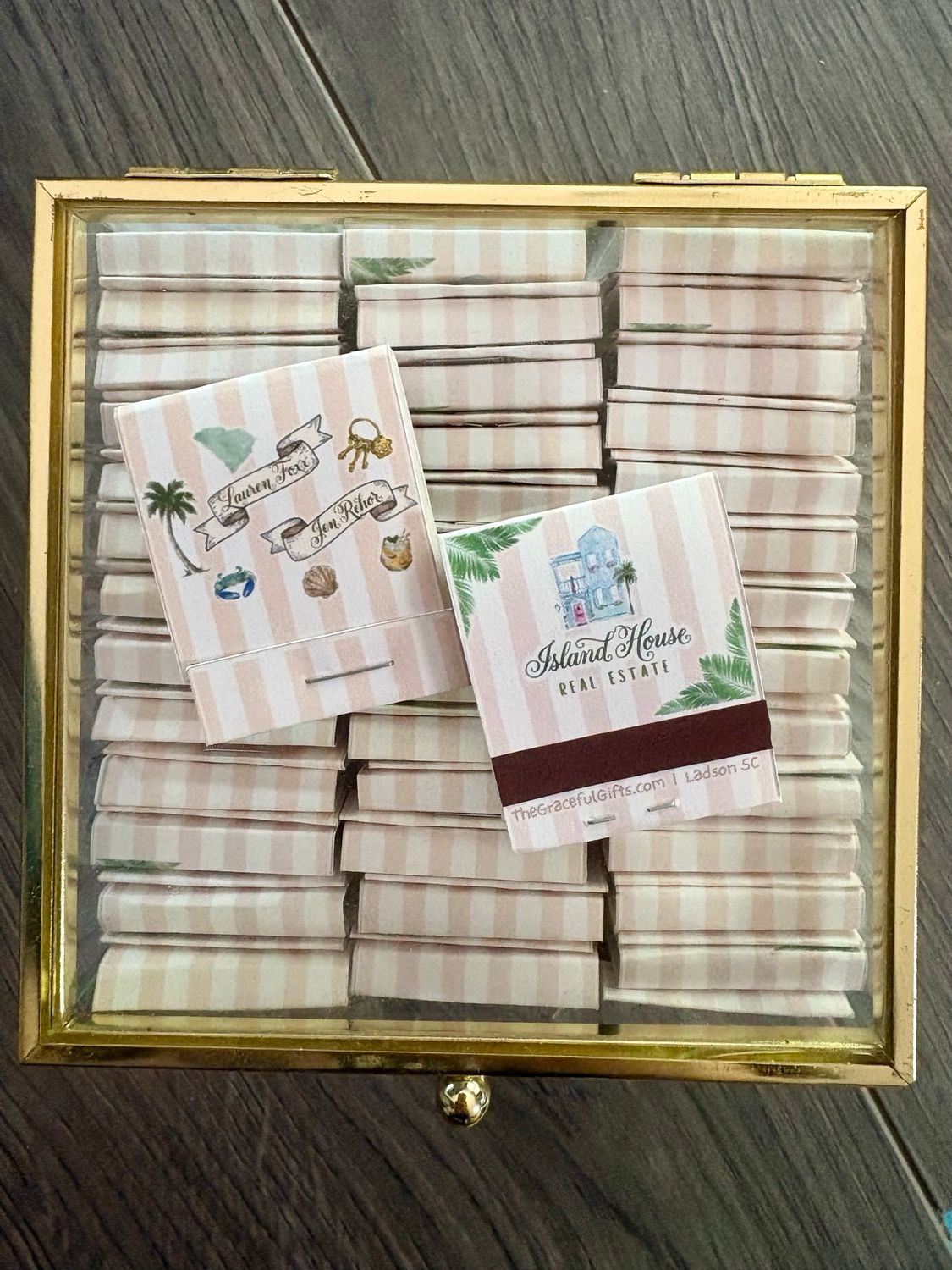 YOUR Love Story Collage MATCHBOOK or MATCHBOX Wedding Favors