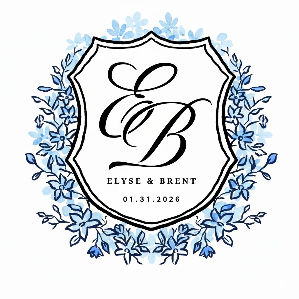 Wedding Logo Crest ANY Custom Design - Digital Download
