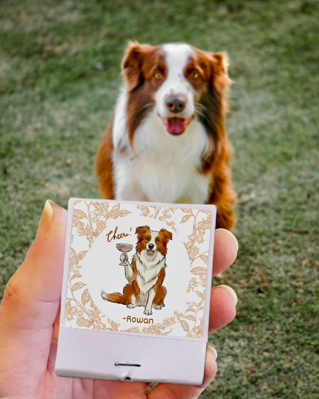 Pet Cheers Illustration MATCHBOOK or MATCHBOX